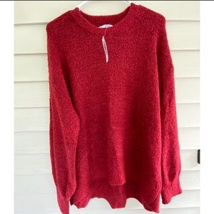Red cozy sweater